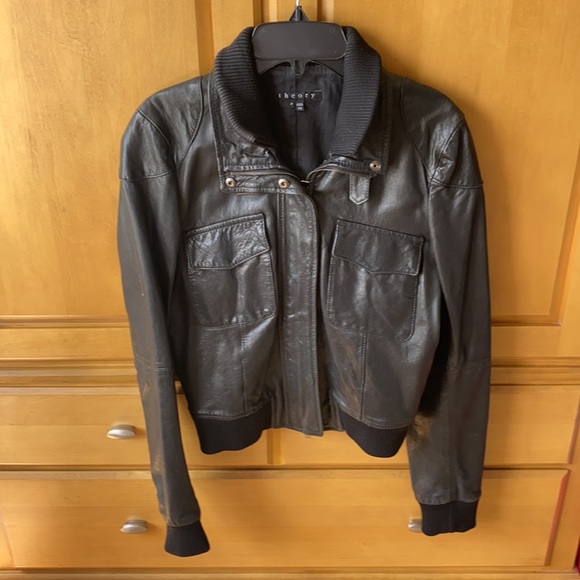 Theory Motorcycle Leather Jacket - Picture 2 of 4